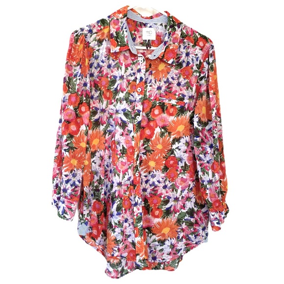 Anthropologie HD In Paris Floral Top - Picture 6 of 9